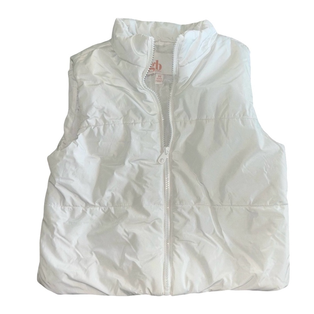 GB White Puffer Vest Girl’s Size Medium 8-10